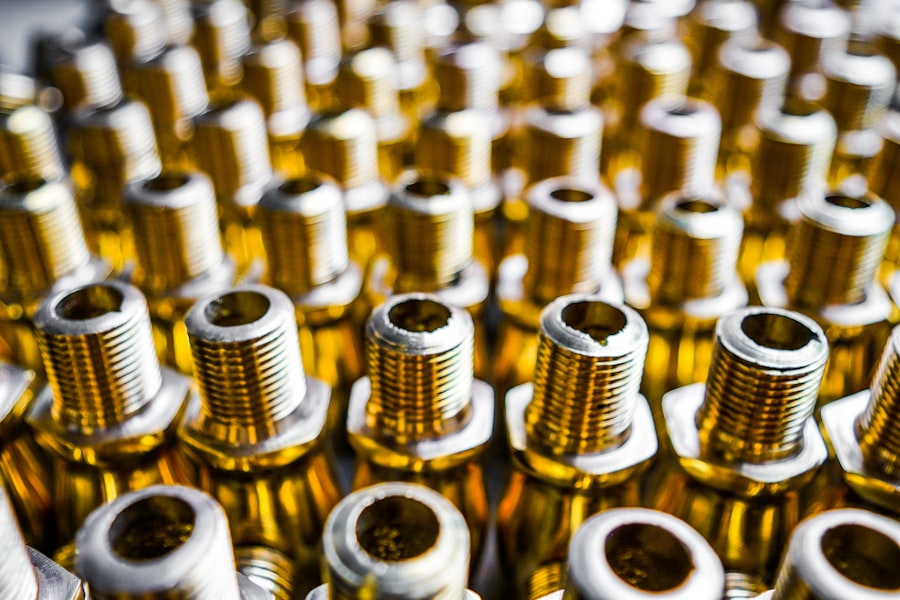 Sub-assembly of machined hydraulic fittings